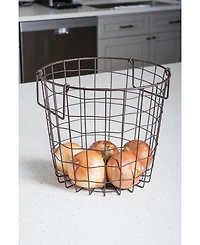 Design Imports Metal Basket Round Small