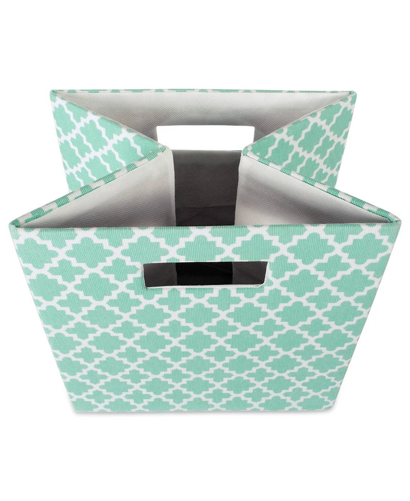 Design Imports Square Lattice Print Polyester Storage Bin