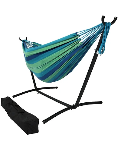 Large Double Brazilian Hammock with Stand and Carrying Case