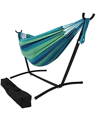 Large Double Brazilian Hammock with Stand and Carrying Case