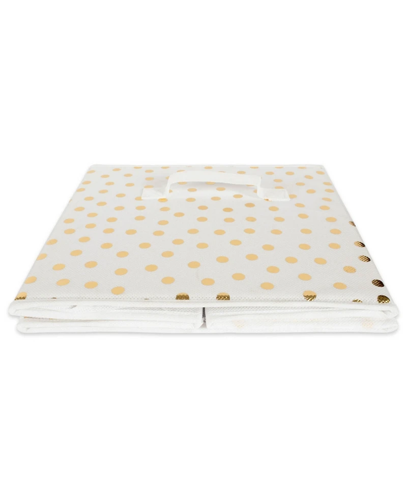 Design Imports Non-woven Polyester Cube Small Dots Square Set of 4