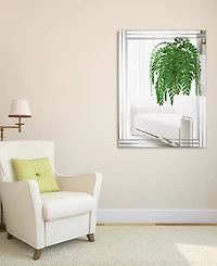 Empire Art Direct Moderno Stepped Beveled Rectangle Wall Mirror, 40" x 30" x 1.18"