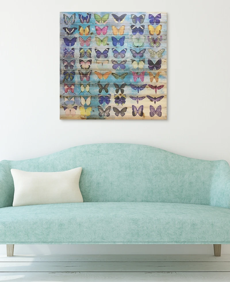 Empire Art Direct Butterflies Arte de Legno Digital Print on Solid Wood Wall Art, 36" x 36" x 1.5"