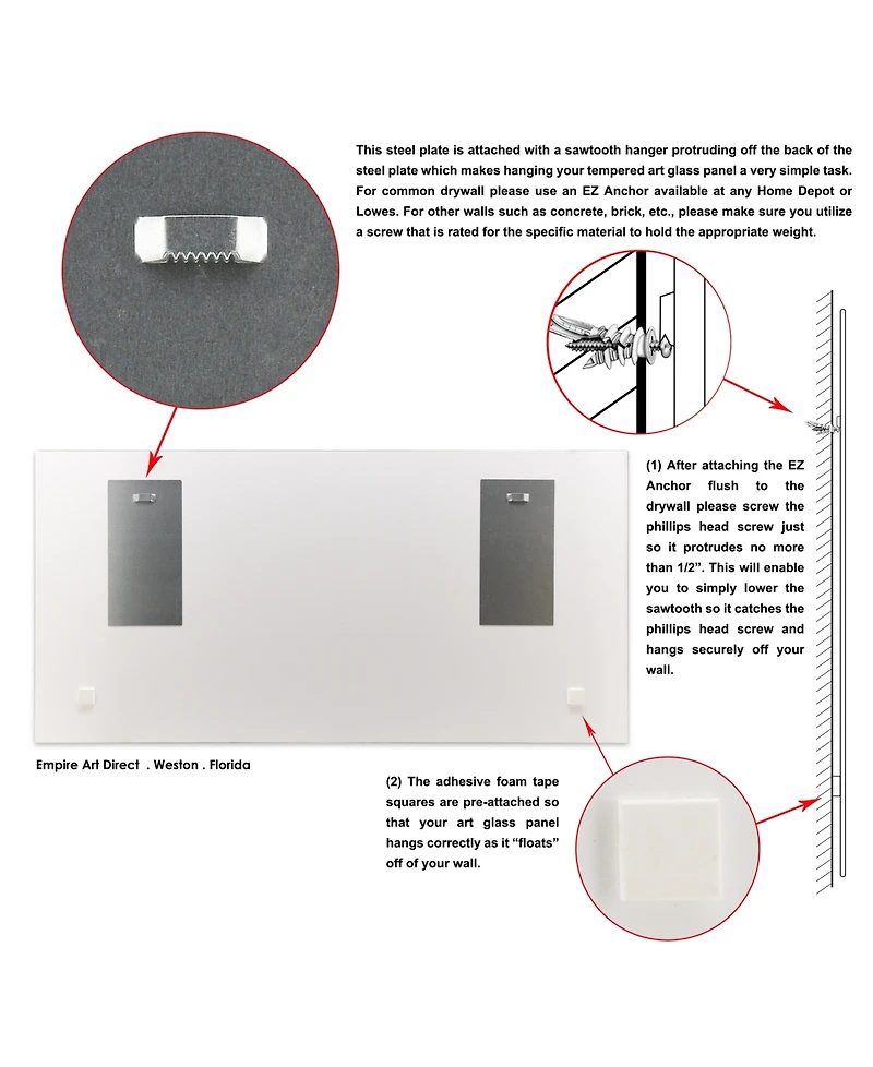 Empire Art Direct Fearless 1 and 2 Frameless Free Floating Tempered Glass Panel Graphic Wall Art, 24" x 48" x 0.2"