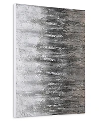 Empire Art Direct Gray Frequency Textured Metallic Hand Painted Wall Art by Martin Edwards, 30" x 40" x 1.5"