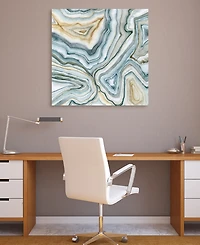 Empire Art Direct Agate Abstract I Frameless Free Floating Tempered Art Glass Abstract Wall Art by Ead Art Coop, 38" x 38" x 0.2"