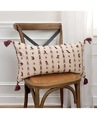 Closeout! Rizzy Home Geometric Polyester Filled Decorative Pillow, 14" x 26"