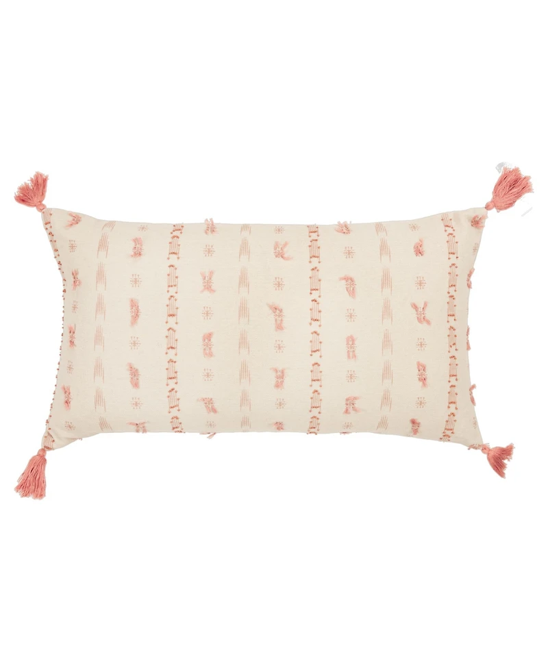 Closeout! Rizzy Home Geometric Polyester Filled Decorative Pillow, 14" x 26"