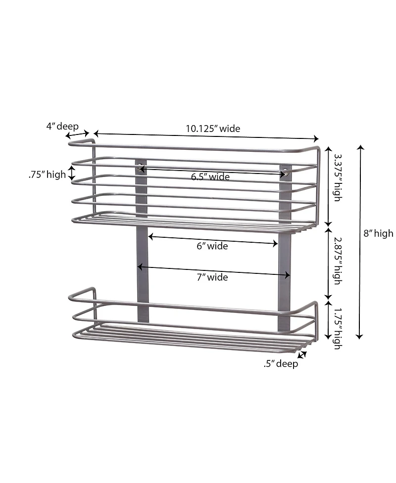 Household Essentials 2 Tier Door Mount Cabinet Organizer