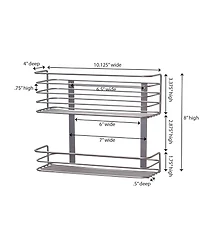 Household Essentials 2 Tier Door Mount Cabinet Organizer