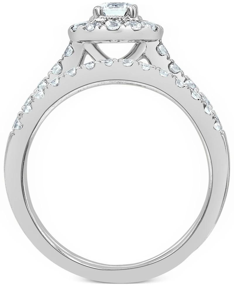 Diamond Halo Bridal Set (1 ct. t.w.) 14k White