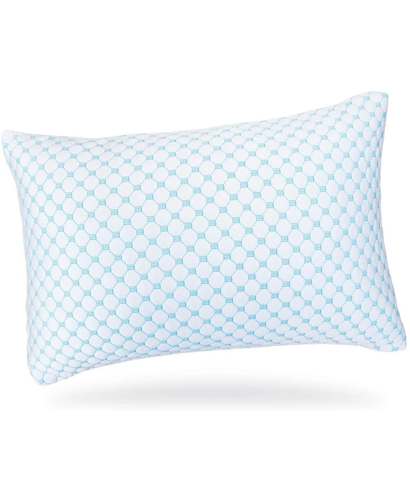 Nestl Heat and Moisture Reducing Ice Silk and Gel Infused Memory Foam Pillow, Standard/Queen