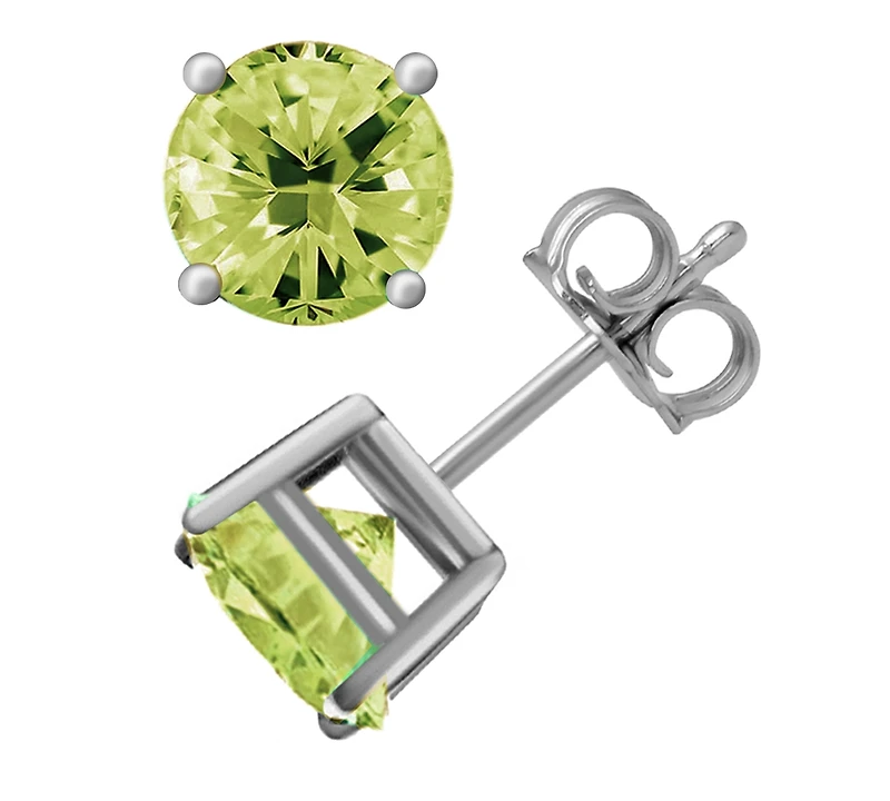 And Now This Glass Stone Stud Earrings in Silver-Plate