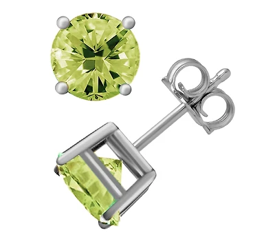 And Now This Glass Stone Stud Earrings in Silver-Plate