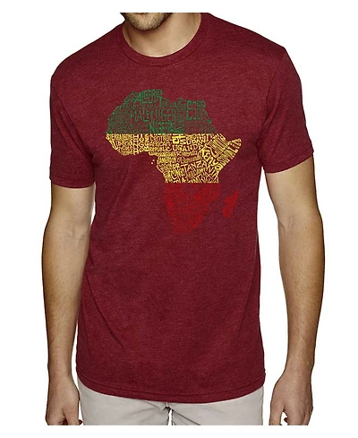 La Pop Art Men's Premium Word T-shirt - Countries Africa