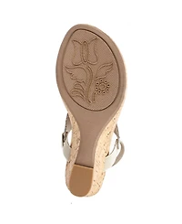 White Mountain Women's All Good Thong Wedge Sandals