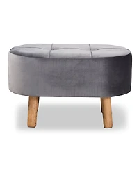 Furniture Simone Mid-Century Modern Upholstered Ottoman