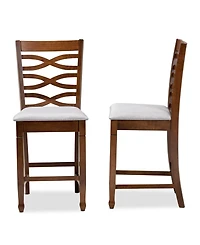 Furniture Lanier Modern and Contemporary Upholstered 2 Piece Counter Height Pub Chair Set