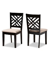 Furniture Caron Transitional 2 Piece Dining Chair Set with Seat