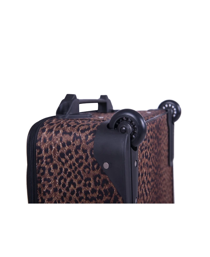 American Flyer Animal Print 5 Piece Spinner Luggage Set