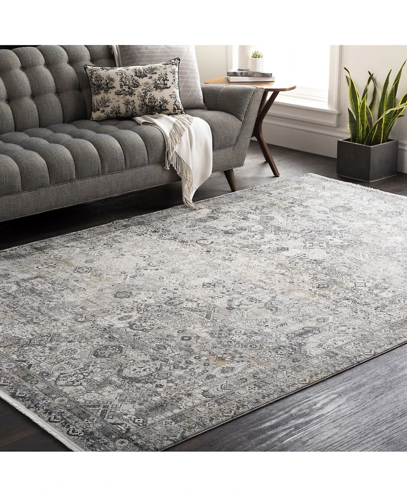 Surya Solar Sor-2313 Gray 3' x 8' Runner Area Rug