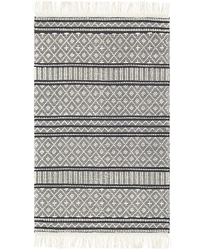 Livabliss Farmhouse Tassels Fts-2300 Charcoal 5' x 7'6" Area Rug