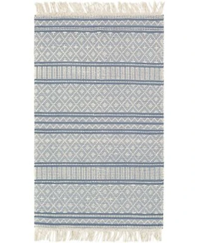 Closeout Livabliss Farmhouse Tassels Fts 2301 Denim Rug