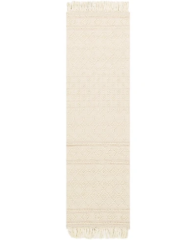 Livabliss Farmhouse Tassels Fts-2305 White 2'6" x 8' Runner Area Rug