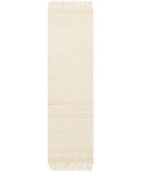 Livabliss Farmhouse Tassels Fts-2305 White 2'6" x 8' Runner Area Rug