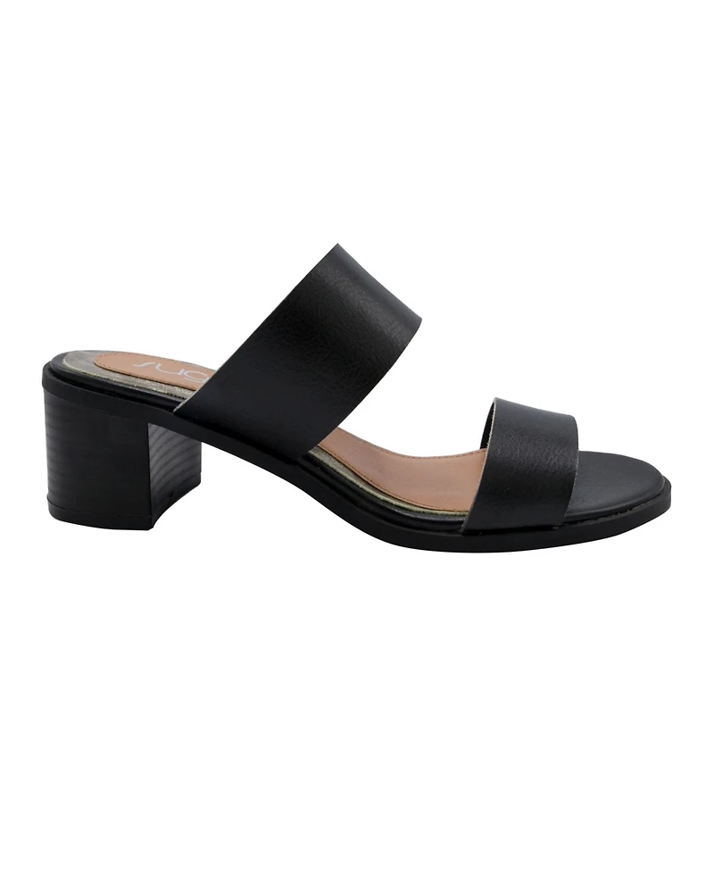 Sugar Women's Halo Two-Band Block-Heel Slides