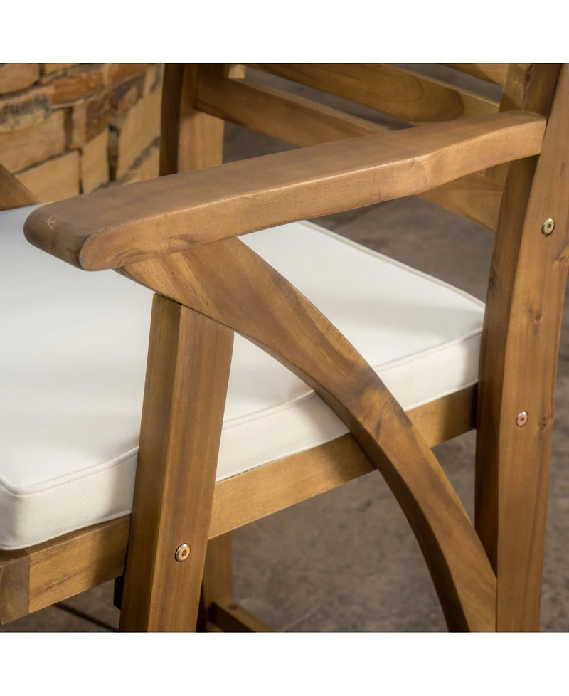 Noble House Hermosa Outdoor Barstool, Set of 2