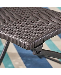 Noble House Winifred Outdoor Folding Chairs, Set of 2