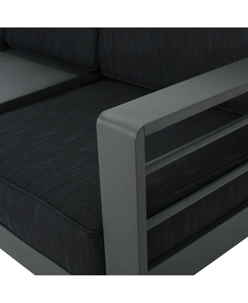 Noble House Cape Coral Outdoor Sofa Couch with Cushions