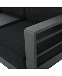 Noble House Cape Coral Outdoor Sofa Couch with Cushions