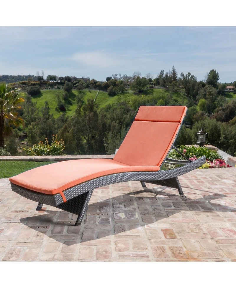 Noble House Salem Outdoor Chaise Lounge with Cushion