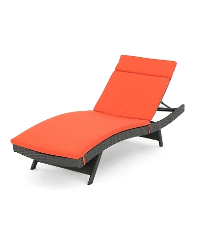 Noble House Salem Outdoor Chaise Lounge with Cushion