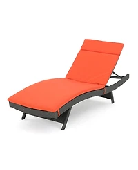 Noble House Salem Outdoor Chaise Lounge with Cushion