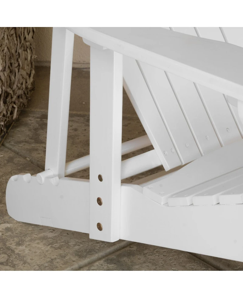 Noble House Hayle Reclining Adirondack Chair with Footrest