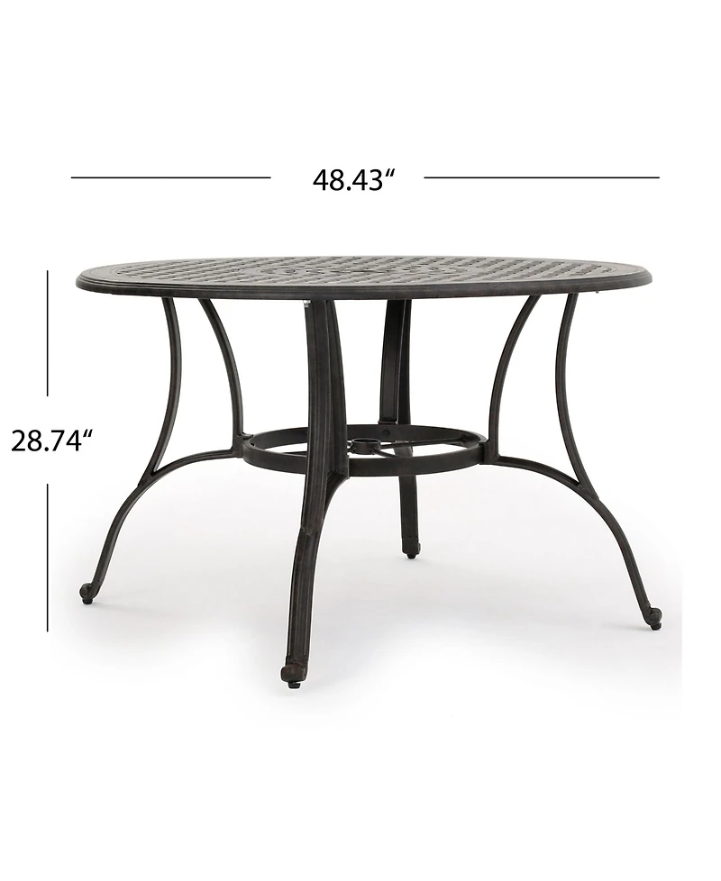 Noble House Alfresco Outdoor Cast Circular Dining Table