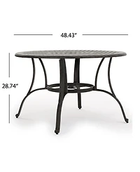 Noble House Alfresco Outdoor Cast Circular Dining Table