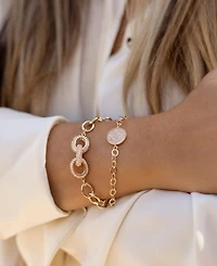 Ettika Mixed Crystal Disc Link Chain Women's Bracelet Set
