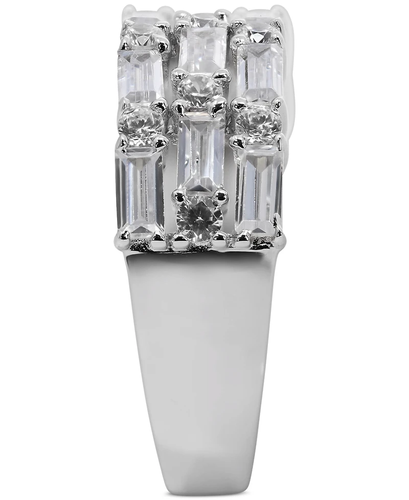 Arabella Cubic Zirconia Baguette Band in Sterling Silver
