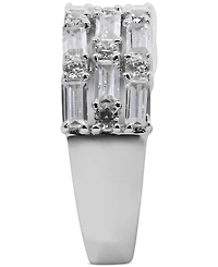 Arabella Cubic Zirconia Baguette Band in Sterling Silver
