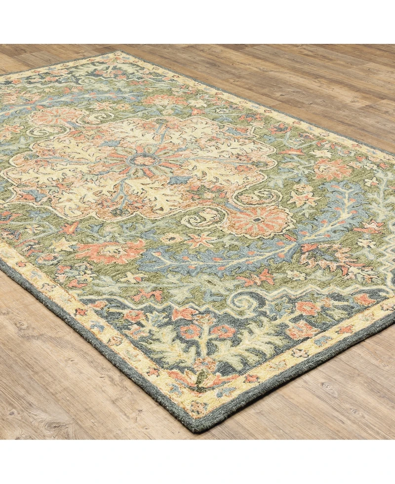 Oriental Weavers Alfresco ALF01 Blue 2'6" x 8' Runner Rug