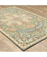 Oriental Weavers Alfresco ALF01 Blue 2'6" x 8' Runner Rug