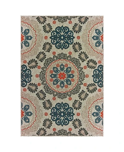 Oriental Weavers Latitude 1903W Gray 5'3" x 7'3" Outdoor Area Rug