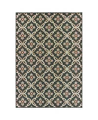 Oriental Weavers Latitude 1904K Gray 7'10" x 10' Outdoor Area Rug