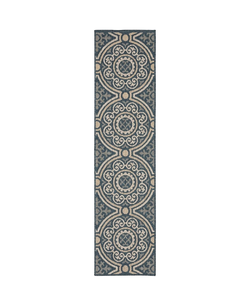 Oriental Weavers Latitude 609 Blue 1'10" x 7'6" Runner Rug