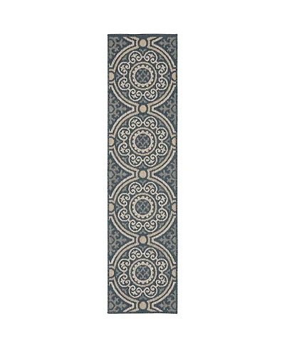 Oriental Weavers Latitude 609 Blue 1'10" x 7'6" Runner Rug