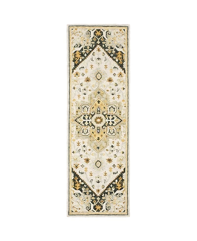 Oriental Weavers Alfresco 28407 Ivory 2'6" x 8' Runner Rug